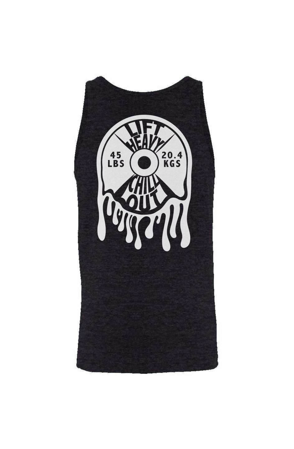 lift heavy, chill out tank - white